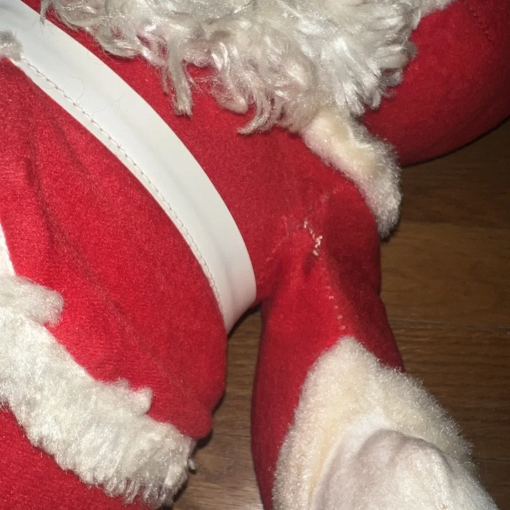 Vintage Rushton Co. Santa Claus Plush Doll Rubber Face‎ White Boots 20